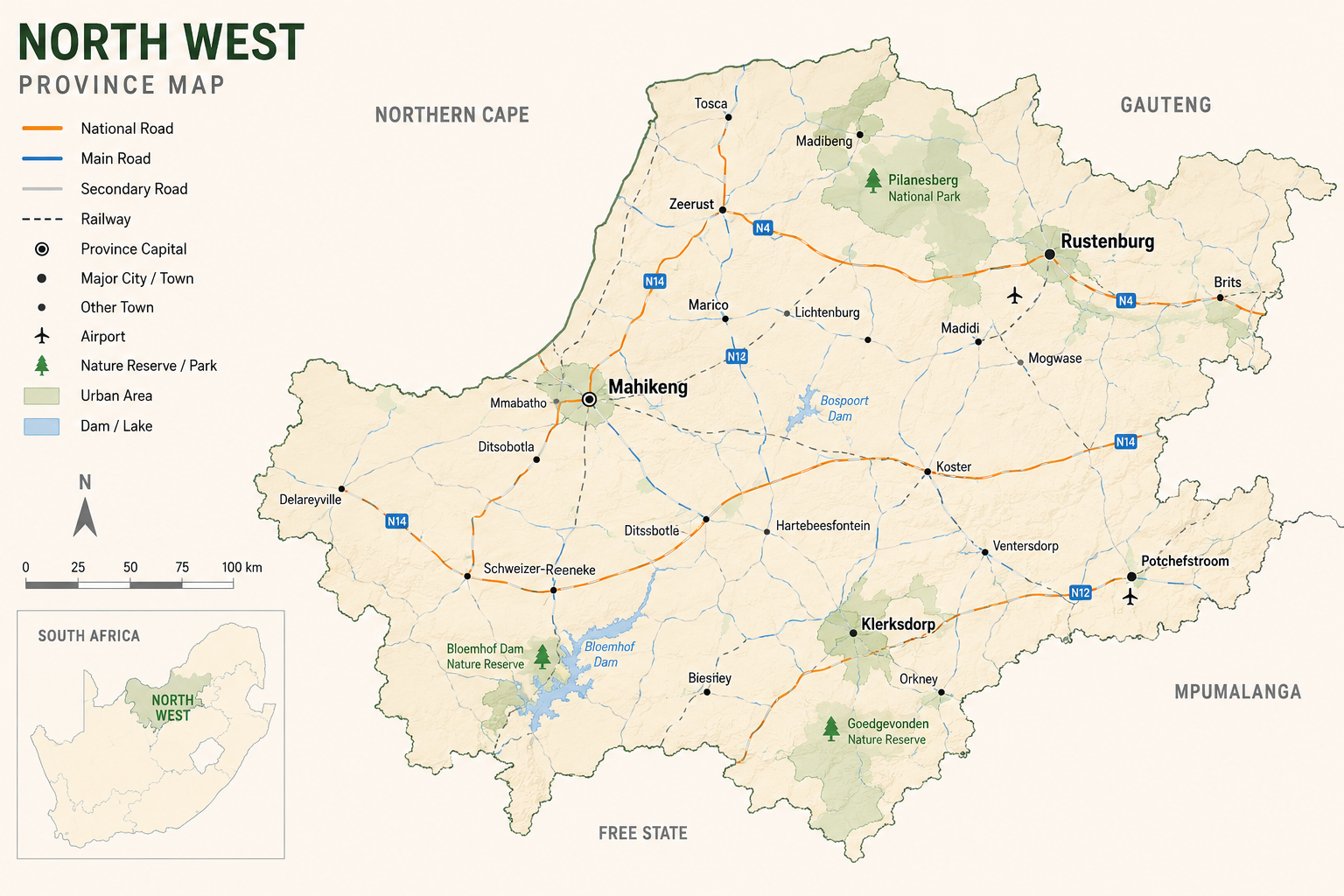 Quiet Campsites North West Map